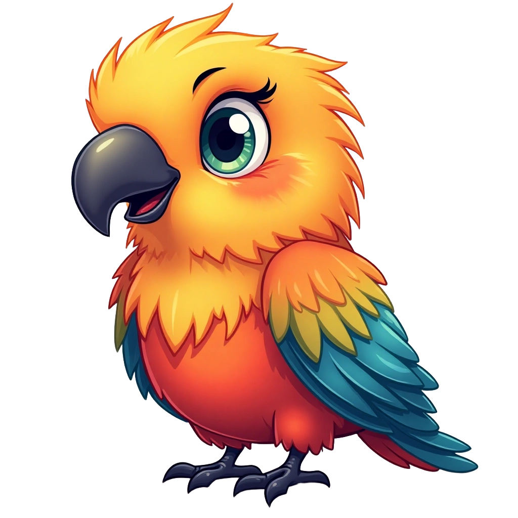 Colorful Cartoon Bird